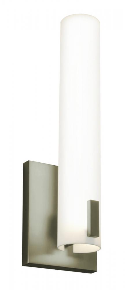Bowen - Wall Sconce - Satin Nickel - White Acrylic Shade