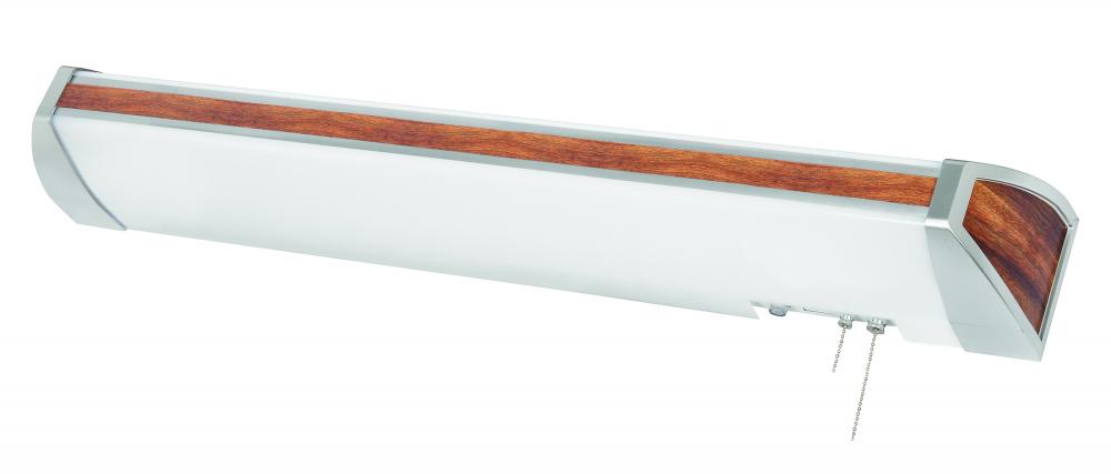 AFX Lighting IDB325E8MH White Frosted Acrylic Overbed Light Fixture with Mahogany Accents