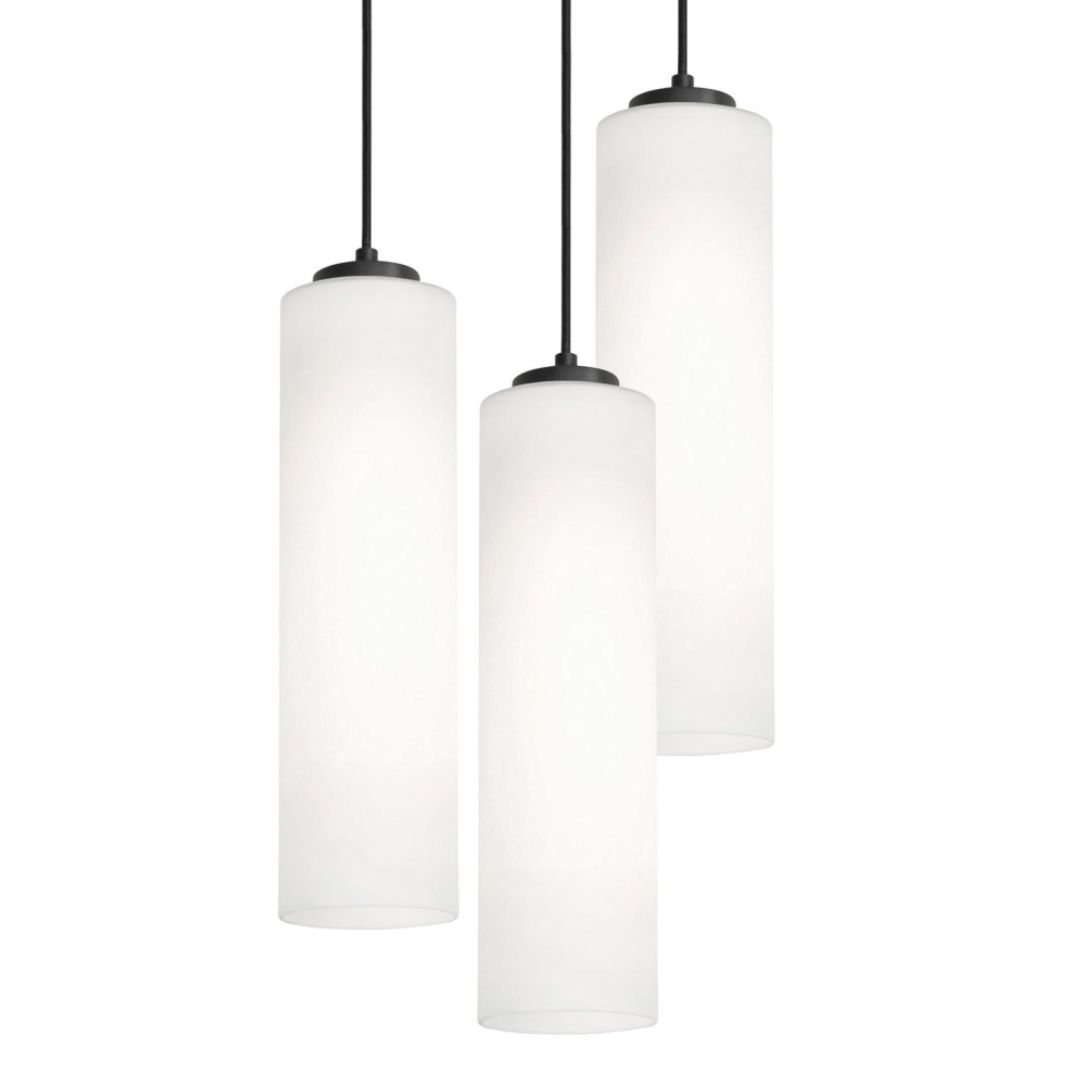 Leo 3 Light Round Pendant, 120V, 60W, BK