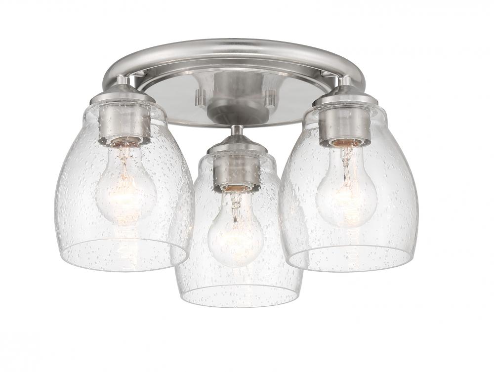 Winsley - 3 Light Flush Mount Fixture in Metal
