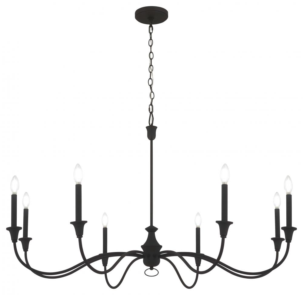 Halifax County - 8 Light, Chandelier Fixture in Metal