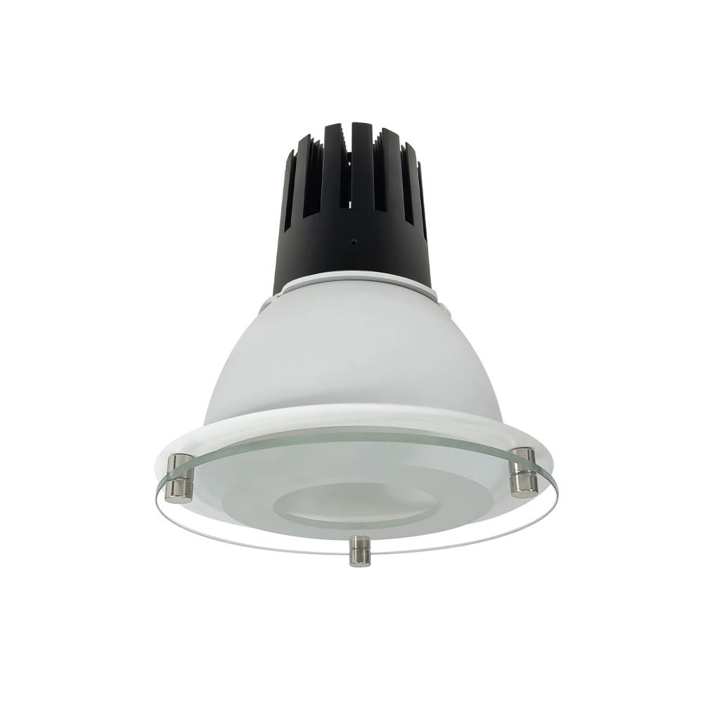 6" Sapphire III Round Deco Glass Reflector, 3500lm, 3500K, Narrow Flood Optic, Matte Powder