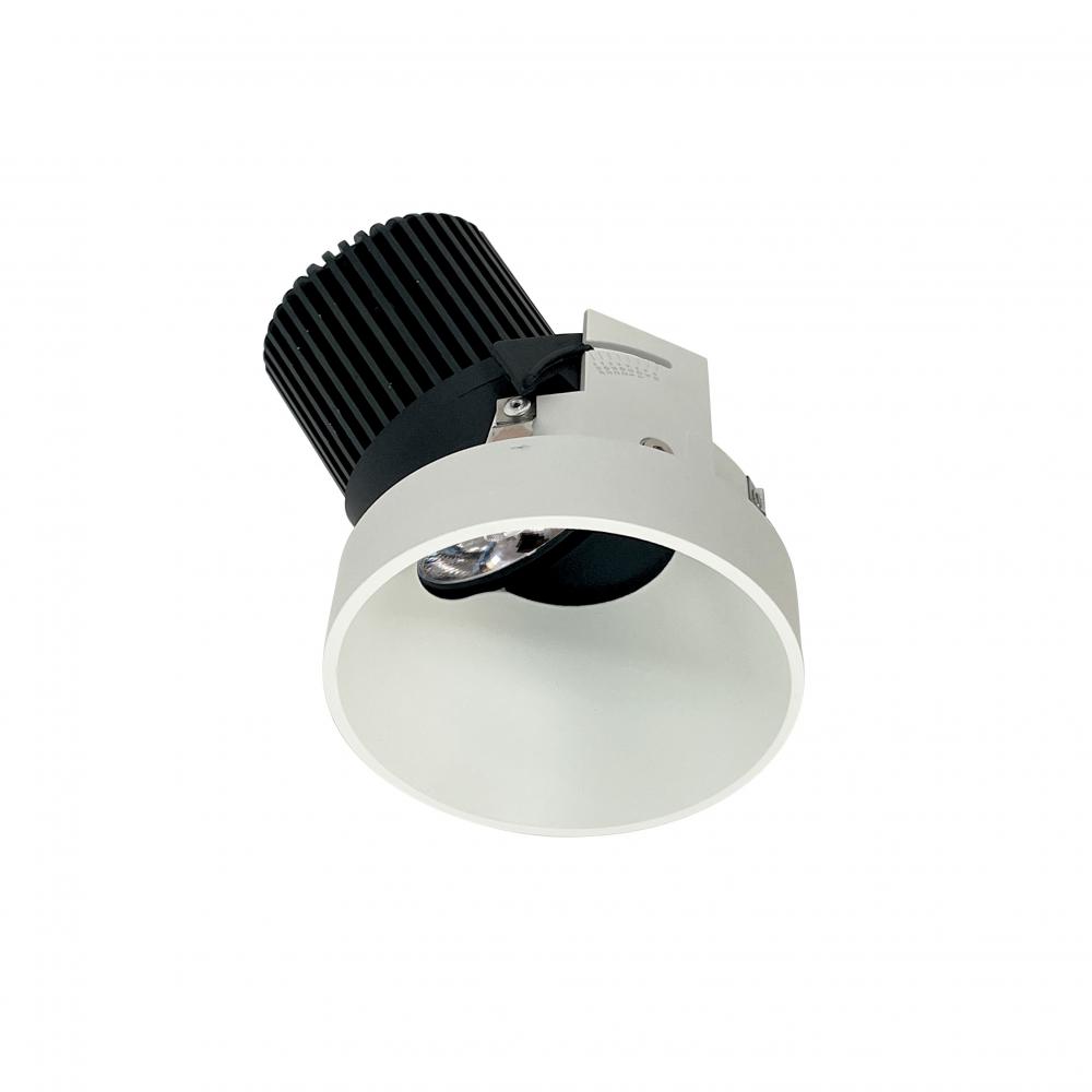 4" Iolite LED Round Trimless Adjustable Slot, 10-Degree Optic, 850lm / 12W, 3000K, White Finish