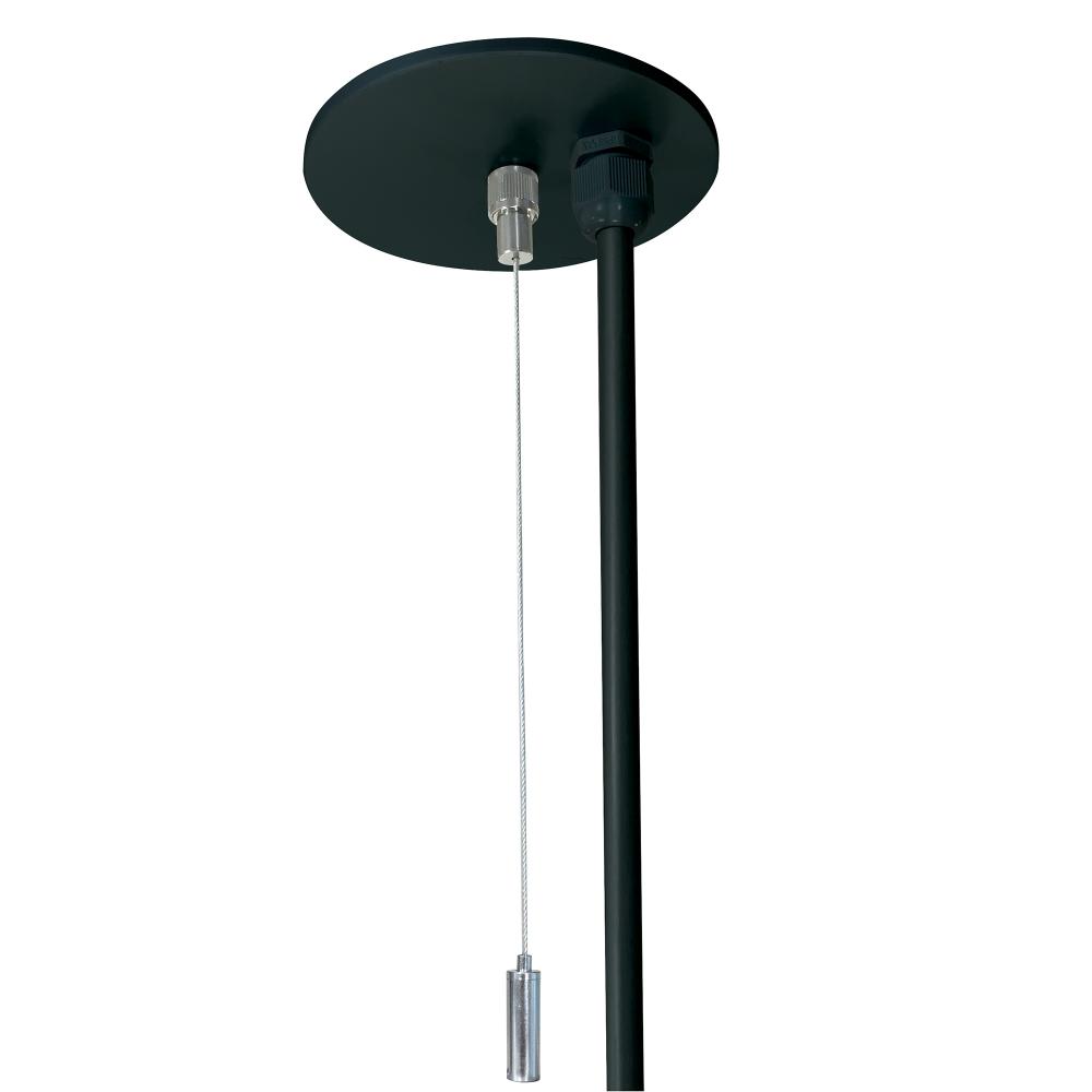 8' Pendant Power & Aircraft Mounting Kit for NLINSW Series, Black Finish, Wired for EM