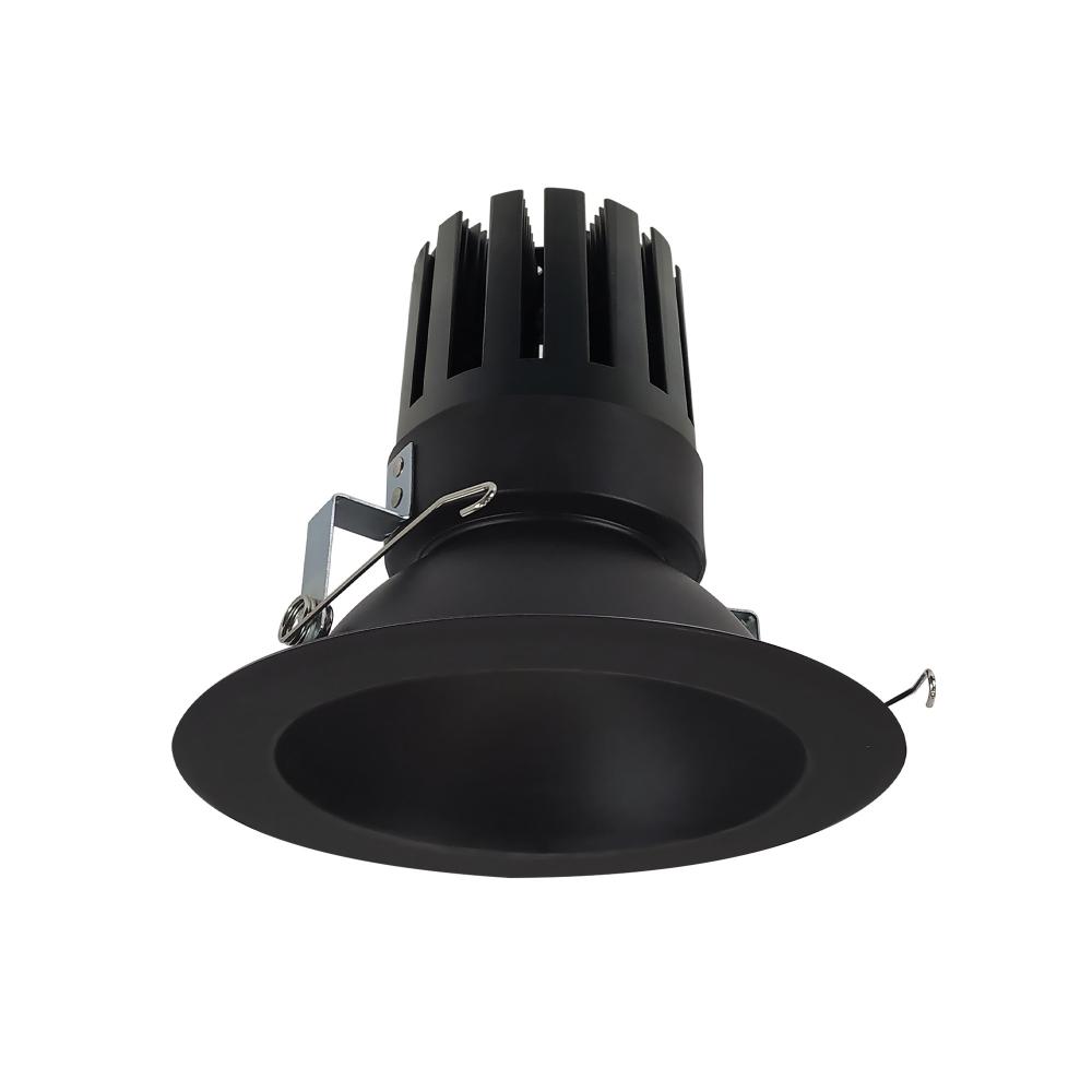 6" Marquise III Round Open Reflector, 2000lm, 3000K, Flood Optic, Black Reflector/Black Flange