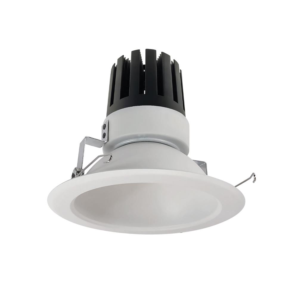 6" Marquise III Round Open Reflector, 2500lm, 3000K, Flood Optic, Matte Powder White