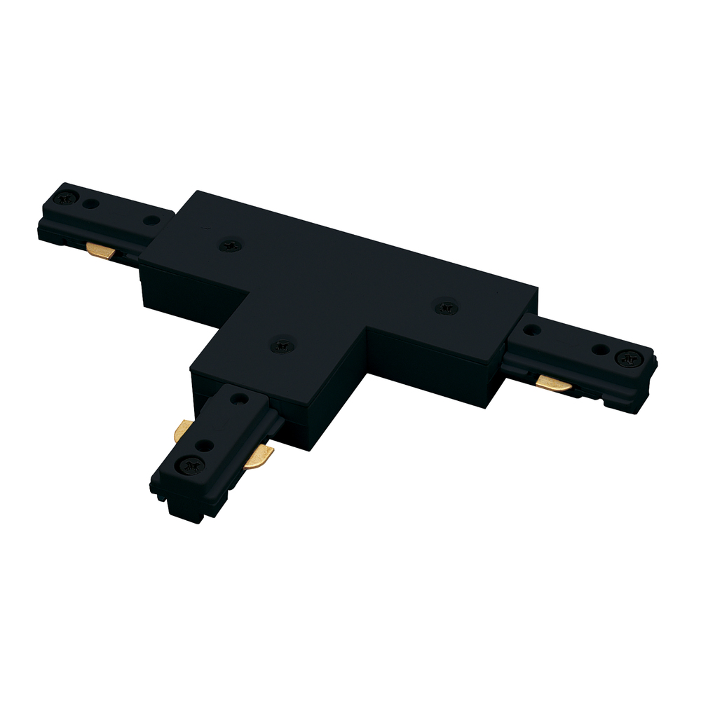 T-Connector for One-Circuit Track (Right Polarity), Black Finish