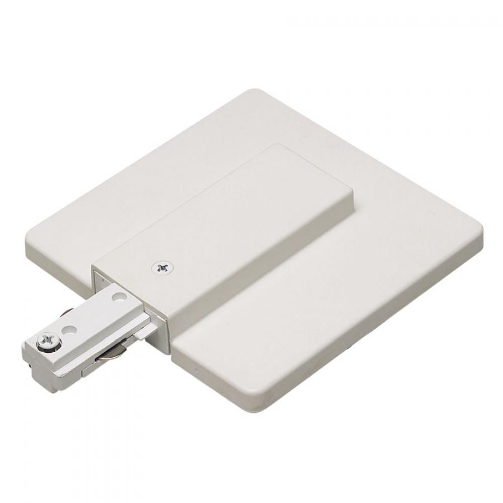 Live End Feed with Canopy, Two-Circuit Track, White Finish