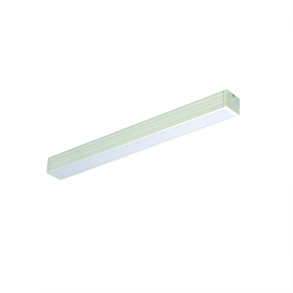 18" Bravo FROST LED Linear, 500lm/ft, 10W, 4000K, White Finish