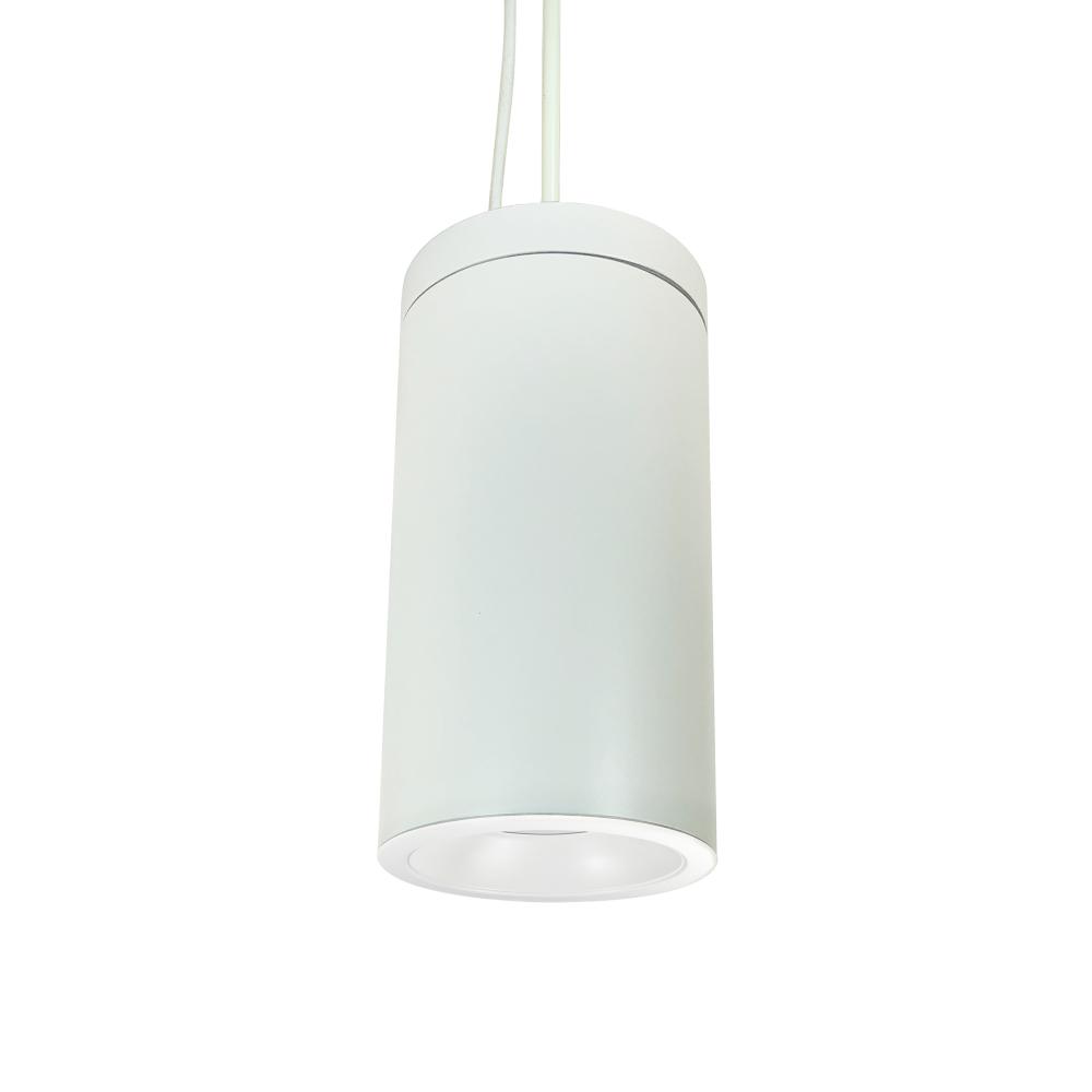 6" Cobalt Pendant Mount Cylinder, White, 1000L, 3500K, Matte Powder White Reflector, 120V