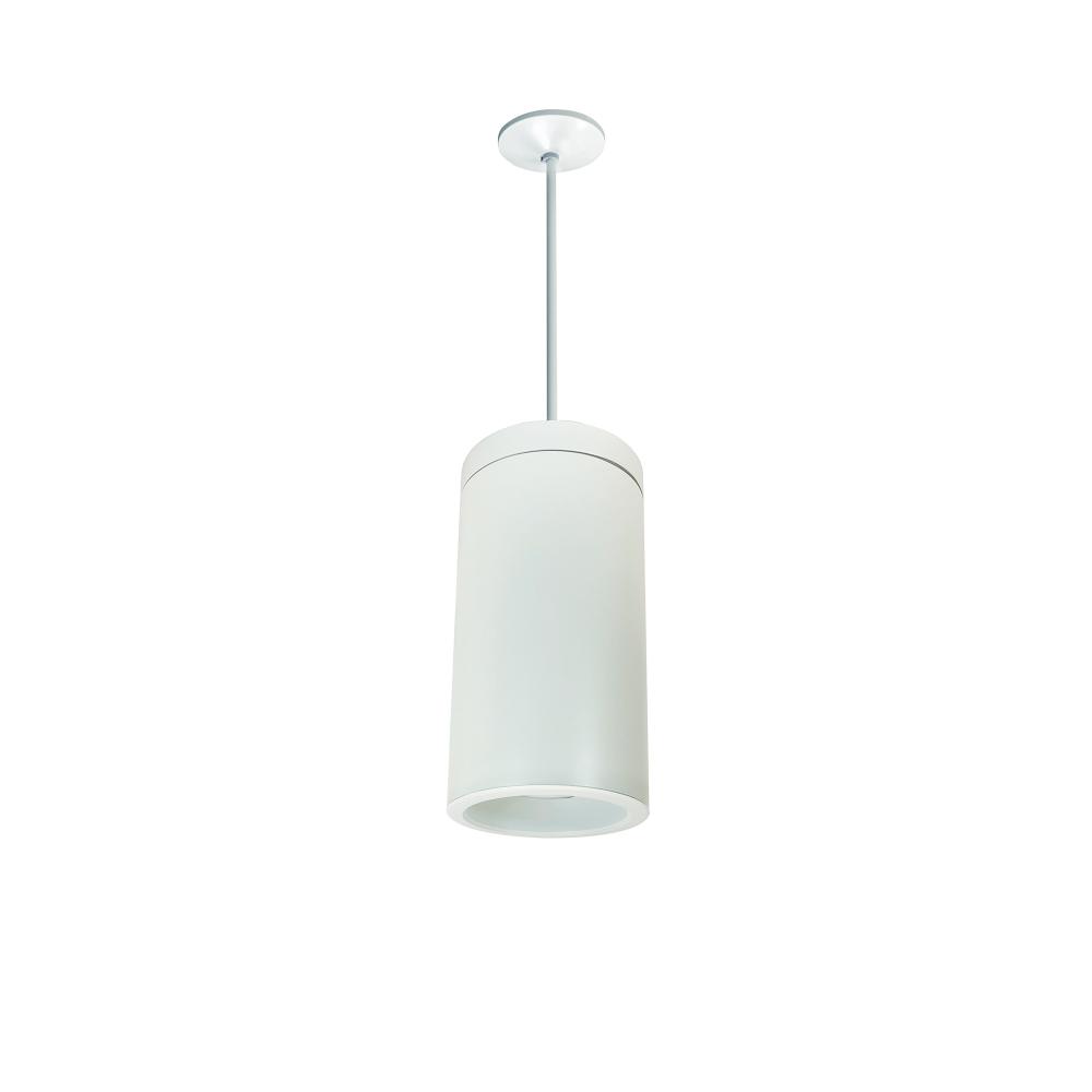 6" Cobalt Pendant Mount Cylinder, White, 1000L, 3000K, White/White Reflector, 120V