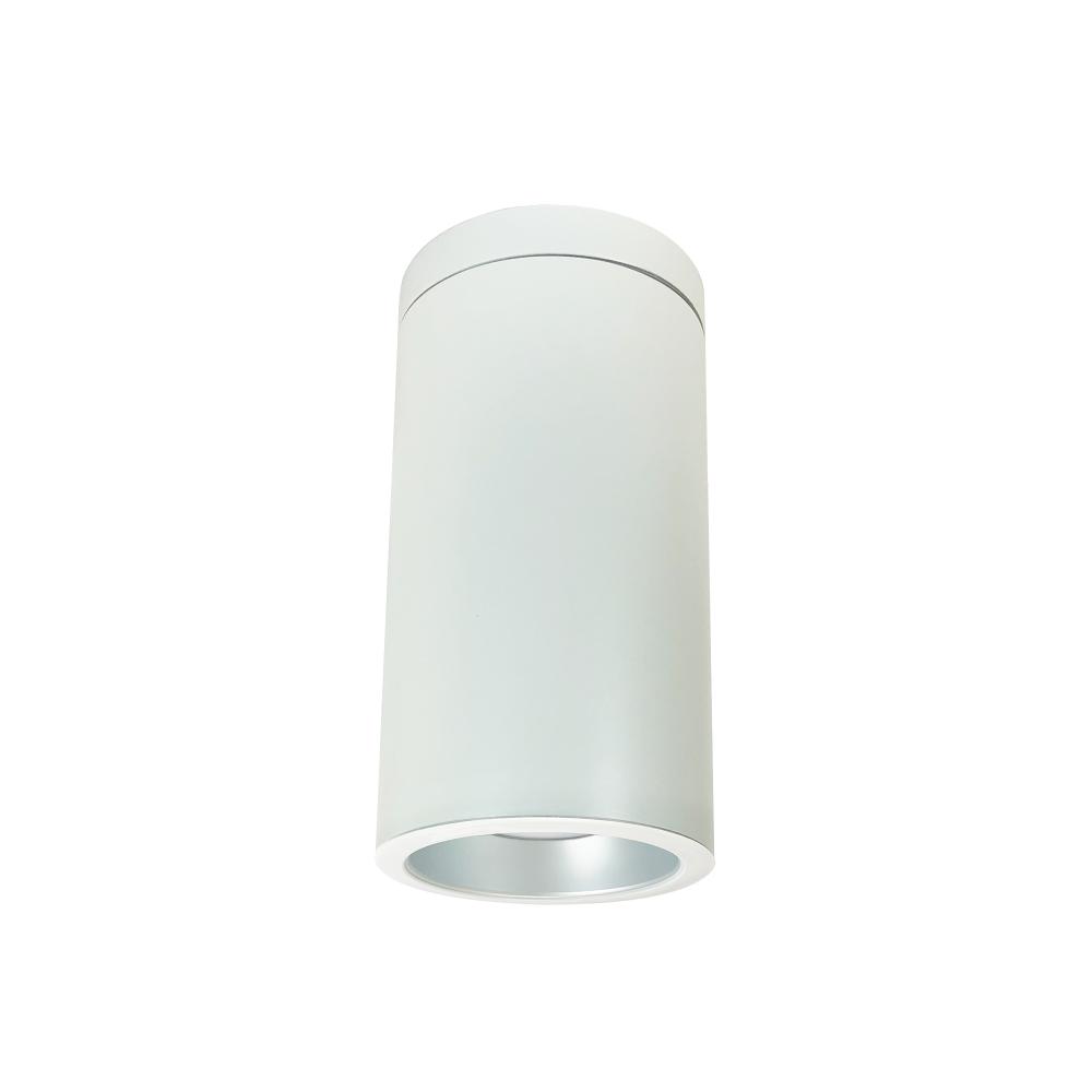6" Cobalt Surface Mount Cylinder, White, 1000L, 4000K, Haze/White Reflector, 120V Triac/ELV