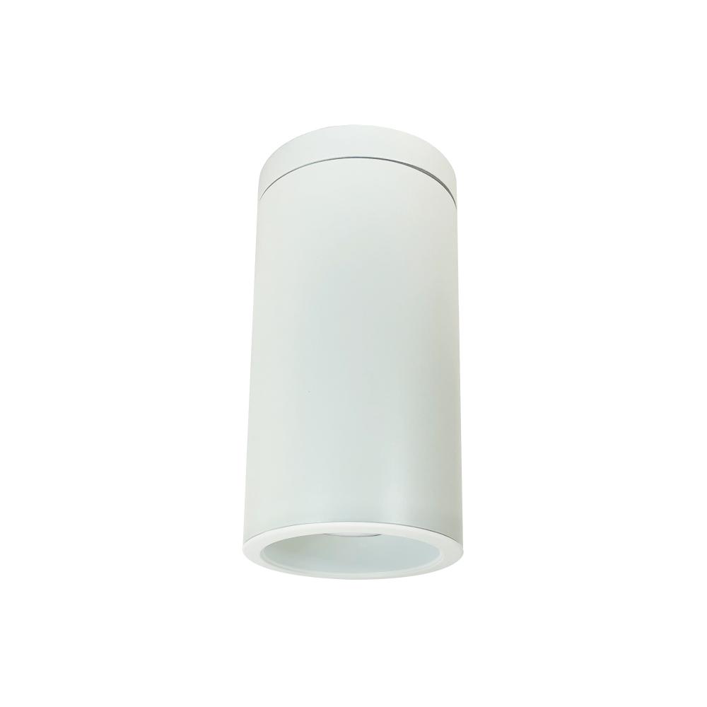 6" Cobalt Surface Mount Cylinder, White, 1000L, 4000K, White/White Reflector, 120V Triac/ELV