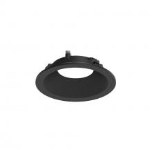 Nora NAPF-3RDNB/FL - 3" Apollo Round Flanged Downlight Trim with Frosted Lens, Black Finish