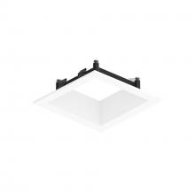 Nora NAPF-3SDNMPW/FL - 3" Apollo Square Flanged Downlight Trim with Frosted Lens, White Finish