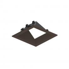Nora NAPF-3SWWBZ/FL - 3" Apollo Square Flanged Wall Wash Trim with Frosted Lens, Bronze Finish