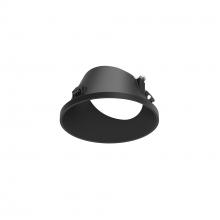 Nora NAPT-3RWWB/CL - 3" Apollo Round Flangeless Wall Wash Trim with Clear Lens, Black Finish