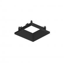 Nora NAPT-3SDNB/CL - 3" Apollo Square Flangeless Downlight Trim with Clear Lens, Black Finish