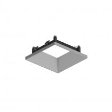 Nora NAPT-3SDNHZ - 3" Apollo Square Flangeless Downlight Trim, Haze Reflector / Matte Powder White Flange
