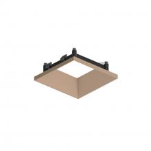 Nora NAPT-3SDNWD/CL - 3" Apollo Square Flangeless Downlight Trim with Clear Lens, Wheat Diffused Finish