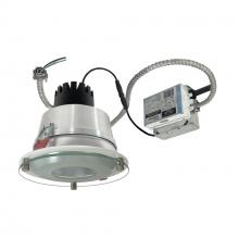 Nora NCR3-68L240FC12DMPW - 6" Sapphire III Retrofit Deco Glass Reflector, Diffused Clear Reflector/Matte Powder White