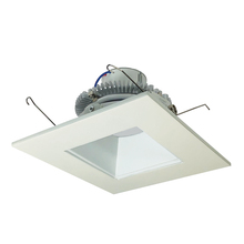 Nora NLCBC2-65627MPW/10EM - 6" Cobalt Click Square Retrofit Reflector with Square Aperture, 1000lm / 12W, 2700K, Matte