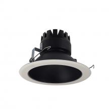 Nora NRM3-61L230FBW - 6" Marquise III Round Open Reflector, 1500lm, 3000K, Flood Optic, Black Reflector/White Flange