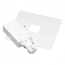 Nora NT-2311W - Live End Feed with Cover for Two-Circuit Track, White Finish