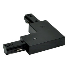 Nora NT-2313B - L-Connector for Two-Circuit Track (Left or Right Polarity), Black Finish