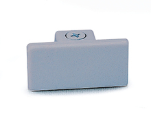 Nora NT-2318L/S - Dead End Cap for Two-Circuit Track (Left Polarity), Silver Finish