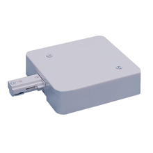 Nora NT-348S/10A - Live End Feed w/ Current Limiter, 10 Amps, One-Circuit Track, Silver Finish