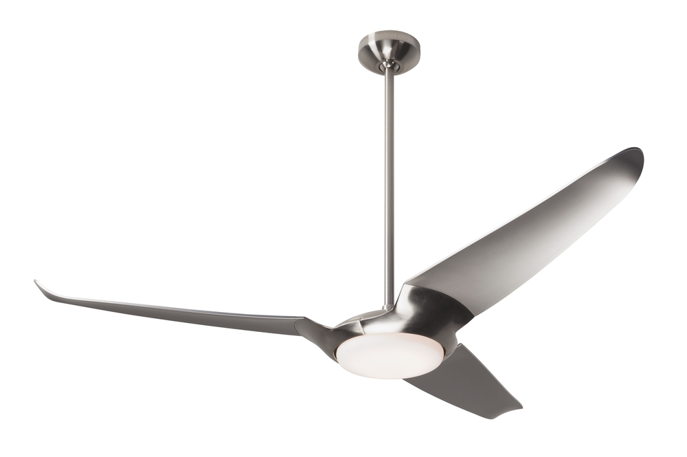 IC/Air (3 Blade ) Fan; Bright Nickel Finish; 56" Nickel Blades; 20W LED; Wall Control