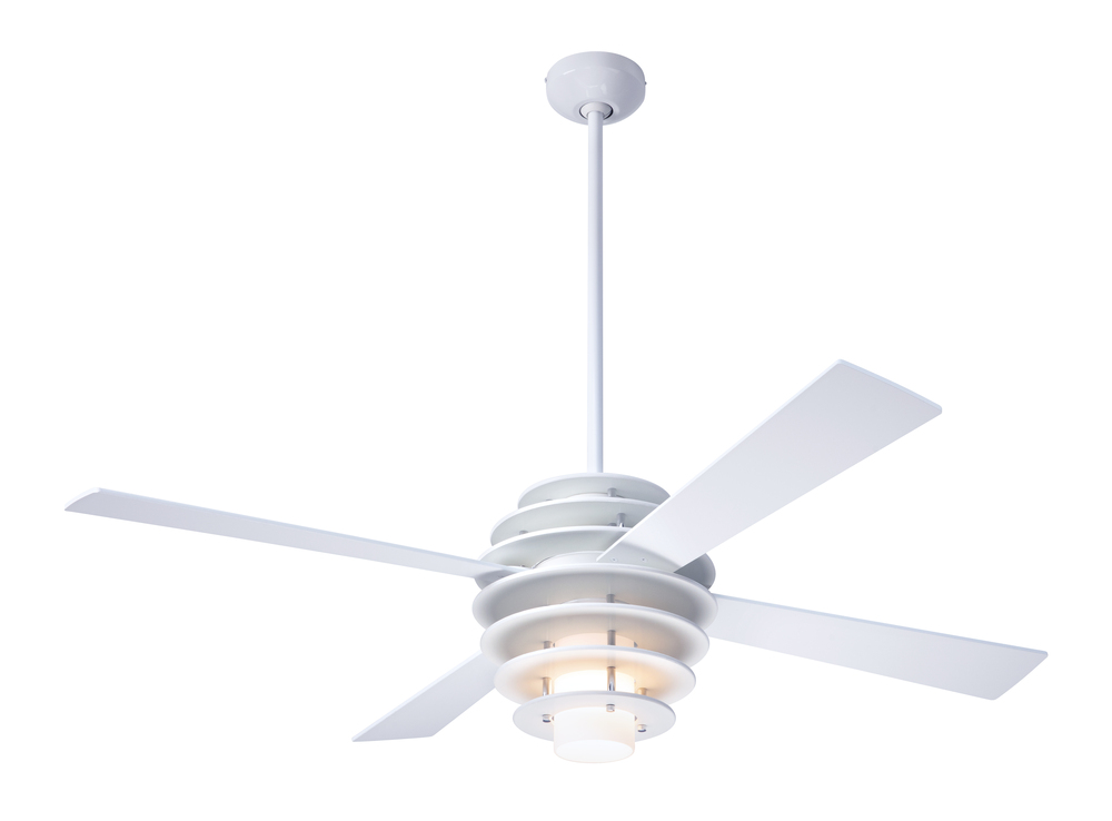 Stella Fan; White/Gloss White Finish; 52" White Blades; 17W LED; Fan Speed and Light Control