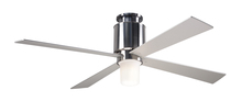 Modern Fan Co. LAP-FM-BN-50-SV-552-002 - Lapa Flush Fan; Bright Nickel Finish; 50" Silver Blades; 17W LED; Fan Speed and Light Control
