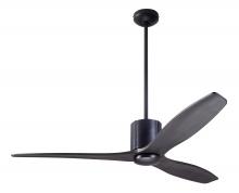 Modern Fan Co. LLX-DBBK-54-EB-NL-RC - LeatherLuxe DC Fan; Dark Bronze Finish wt Black Leather; 54" Ebony Blades; No Light; Remote Cont