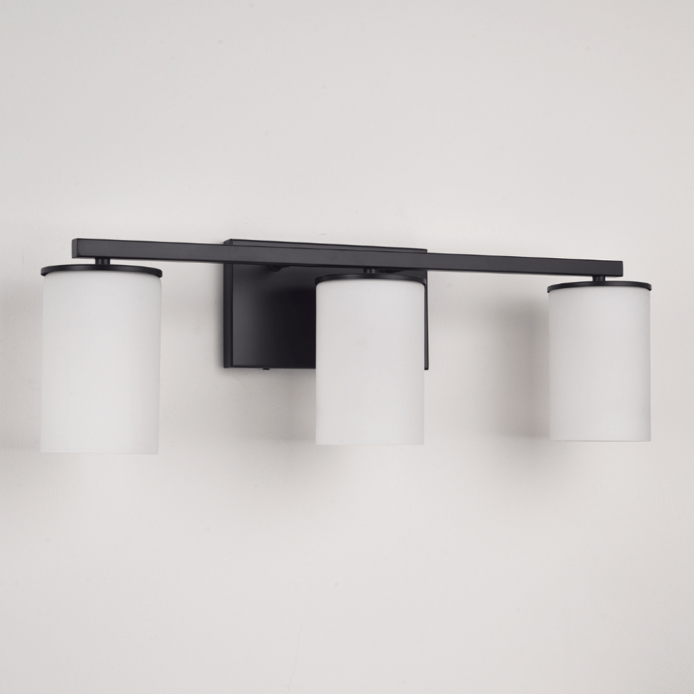 Moraine Vanity Satin Nickel Finish with Opal Glass