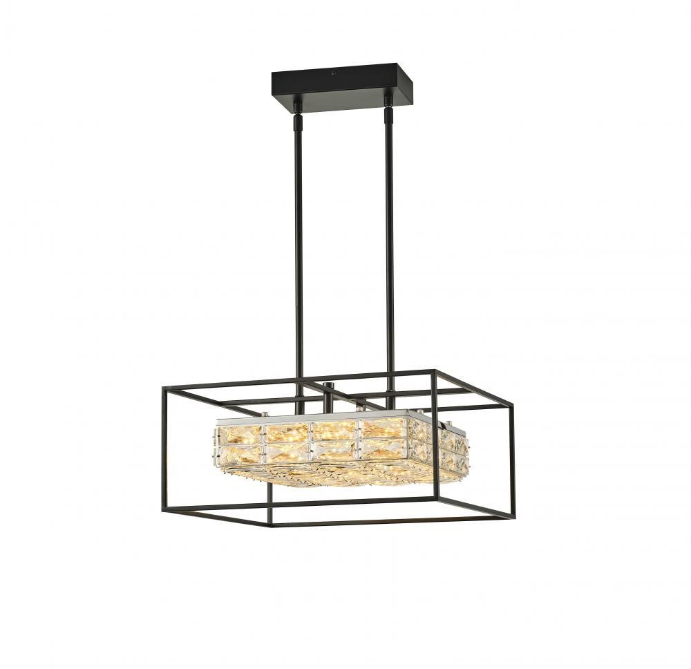 18" 30W, 2900LM, 3CCT LED, 3000K, 4000K, 5000K, Pendant, size; 18"*18" *9.5" comes w