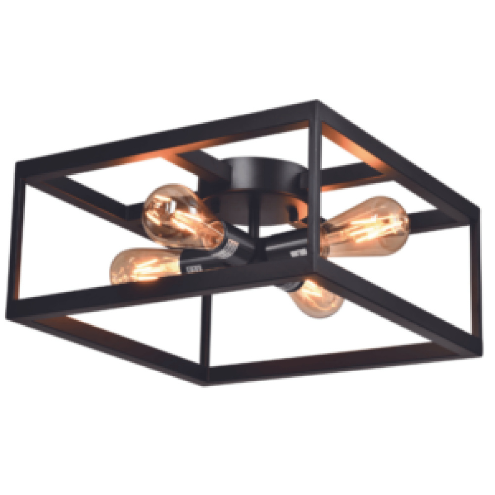Athens Semi- Flush Mount Black Finish