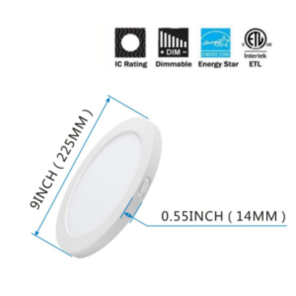 Hillsview Slim LED Flush Mount White Finish