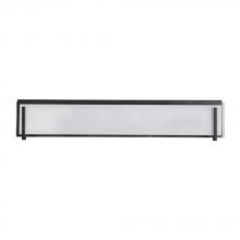Lit Up Lighting LIT4826BK-OP - 36" 6X40WG9 Vanity light in Black finish with white opal glass : Dimensions L35.8W3"H5.8"
