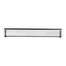 Lit Up Lighting LIT4828BK-OP - 44" 8X40WG9 Vanity light in Black finish with white opal glass : Dimensions L43.3W3"H5.8"