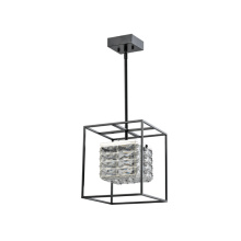 Lit Up Lighting LIT6431BK-CRY-3CCT - Banff Pendant Black Finish