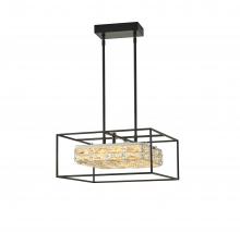 Lit Up Lighting LIT6434BK-CRY-3CCT - 18" 30W, 2900LM, 3CCT LED, 3000K, 4000K, 5000K, Pendant, size; 18"*18" *9.5" comes w