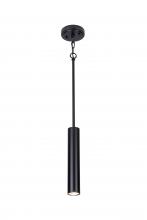 Lit Up Lighting LIT6732BK - 12" long Cylindrical Pendant in Black finish with GU10 socket . Max rating 1x15W