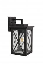 Lit Up Lighting LIT73190BK-CL - 15" Aluminium die casting E26 Outdoor Wall Lighting 2*60W Black with Clear glass Dimensions