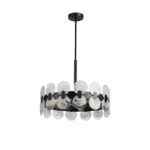 Lit Up Lighting LIT8434BK-FG - Santa Fe Pendant Black Finish