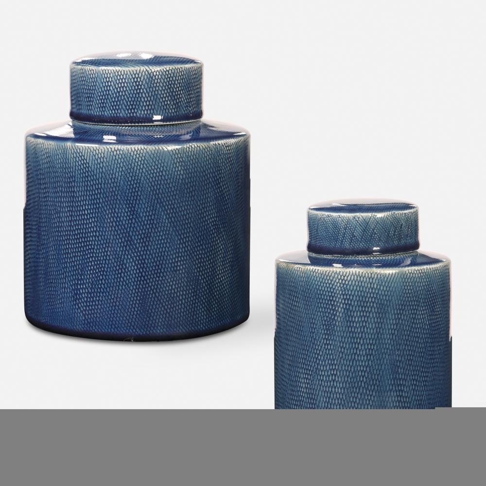 Uttermost Saniya Blue Containers Set/2