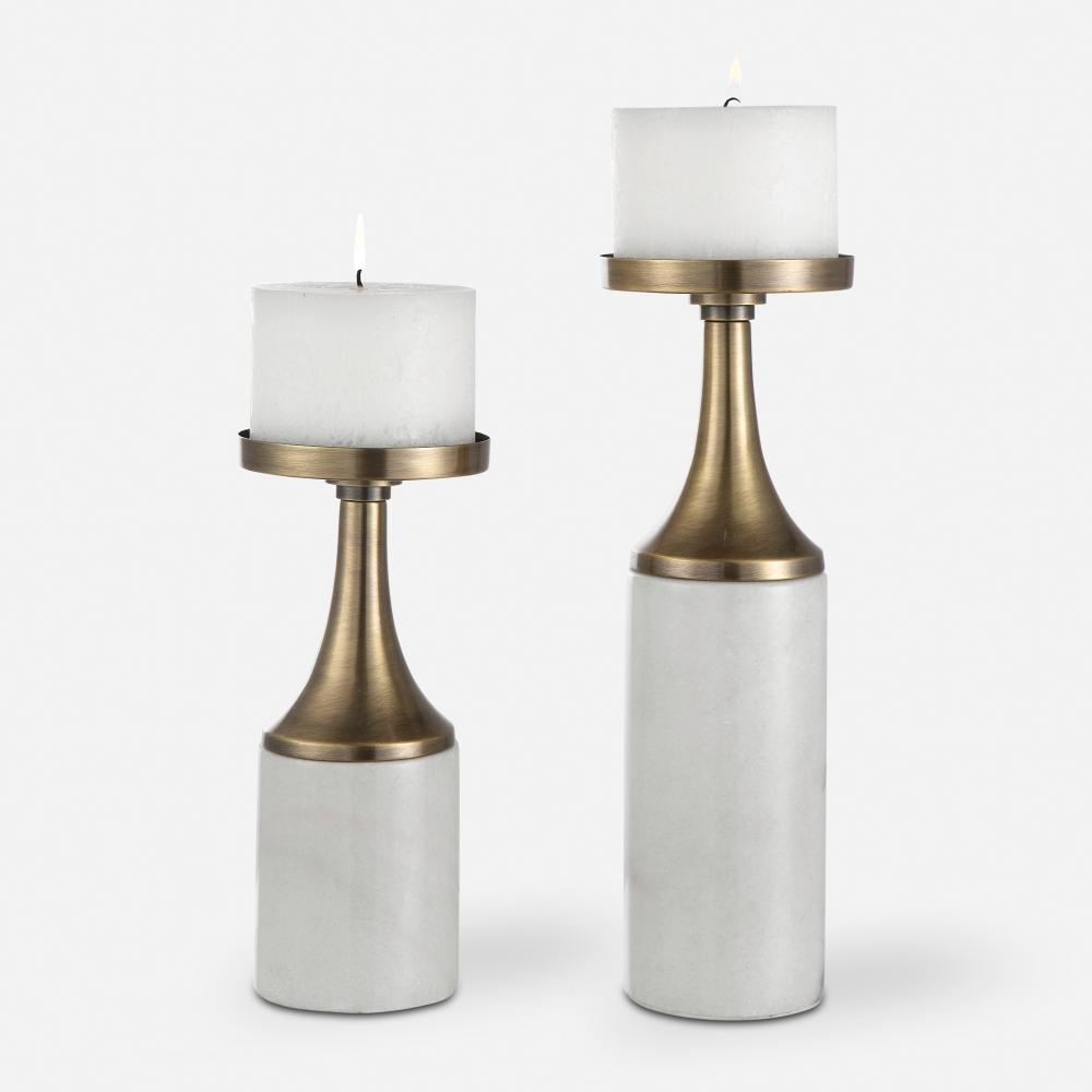 Uttermost Castiel Marble Candleholders Set/2