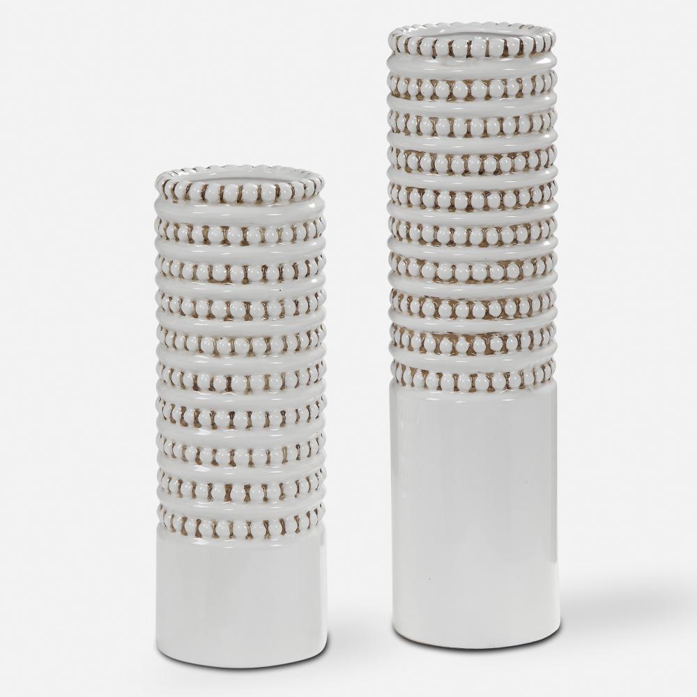 Uttermost Angelou White Vases Set/2