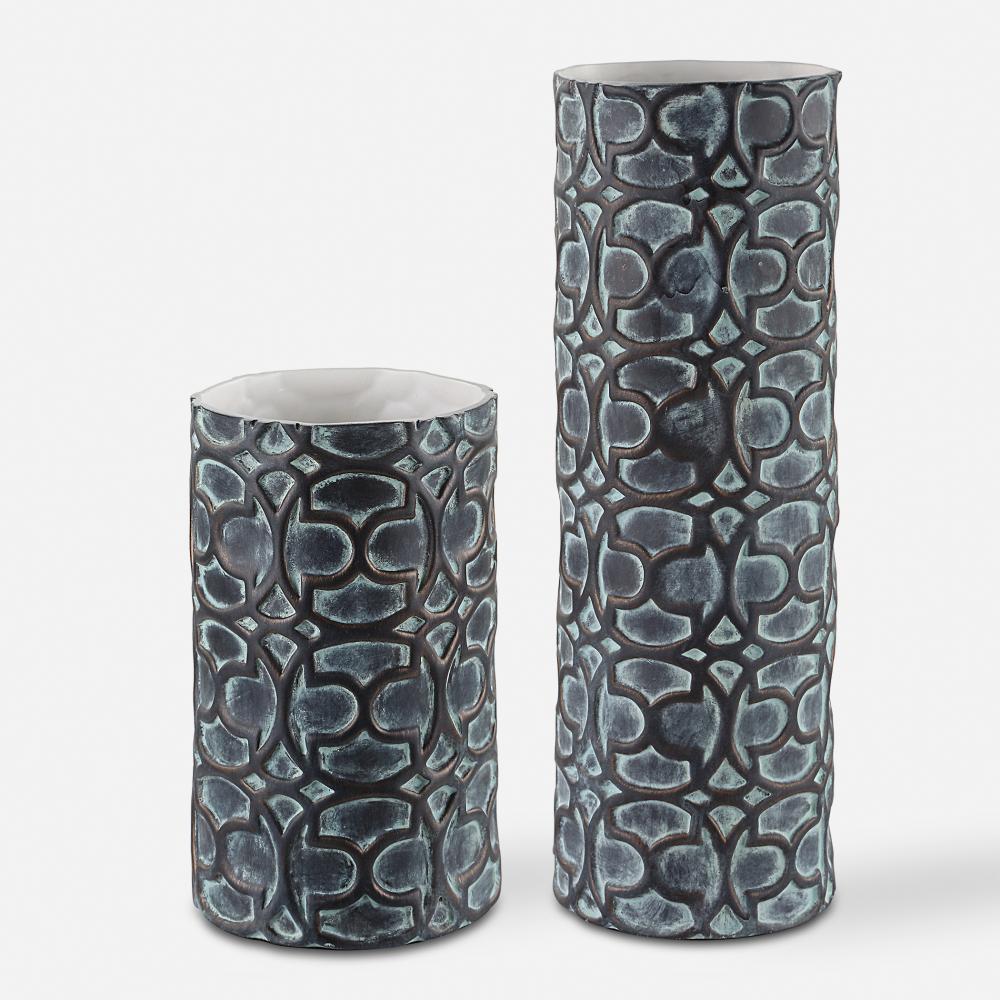 Uttermost Baltra Bronze Patina Vases Set/2